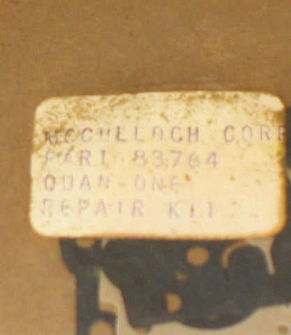 Genuine McCULLOCH 83764 carburetor repair kit SDC37A SDC18 Walbro chainsaw OEM