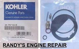 Carburetor Rebuild Repair Kit 25 757 02 GENUINE KOHLER K SERIES ENGINE