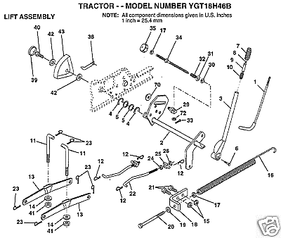 ayp HUSQVARNA Craftsman 139868 532139868 SUSPENSION ARM