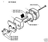 PART MUFFLER HUSQVARNA CHAINSAW 55 51 50 254 154