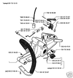 Husqvarna Straight Fuel Hose Line  w/tank filter for Chainsaws 50, 51, 55 Rancher / 581756102, 501768301, 544324902