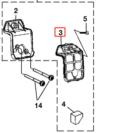 PS02798 Air Filter Cover for Homelite 38 and 45cc Chainsaws